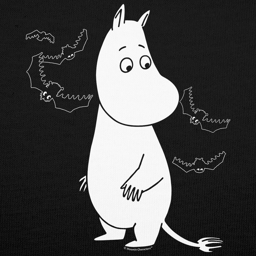 Moomin Moomintroll Surrounded By Spooky Bats Adult T-Shirt
