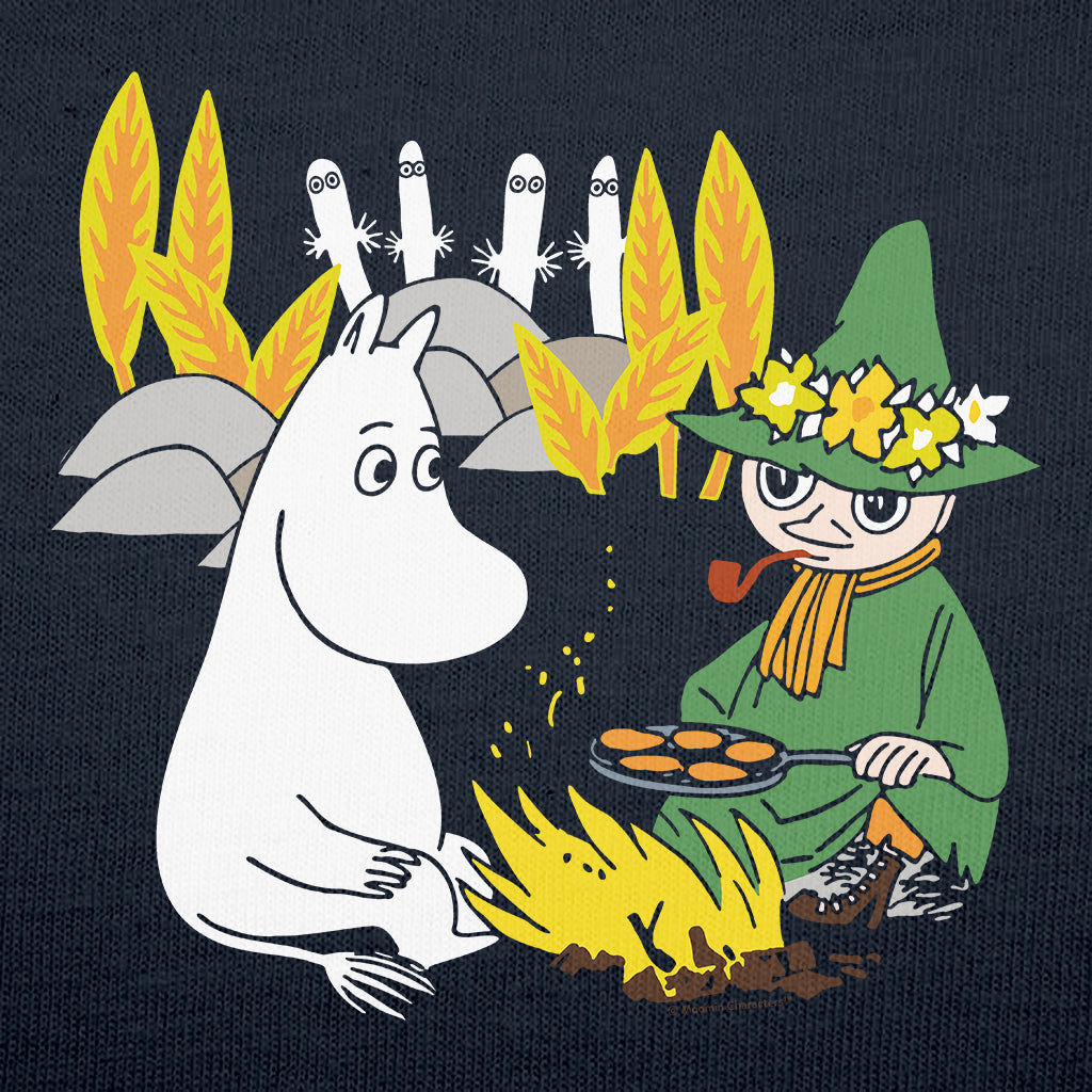 Moomin Moomintroll &amp; Snuffkin Campfire Spooky Hattifatteners Adult Sweatshirt