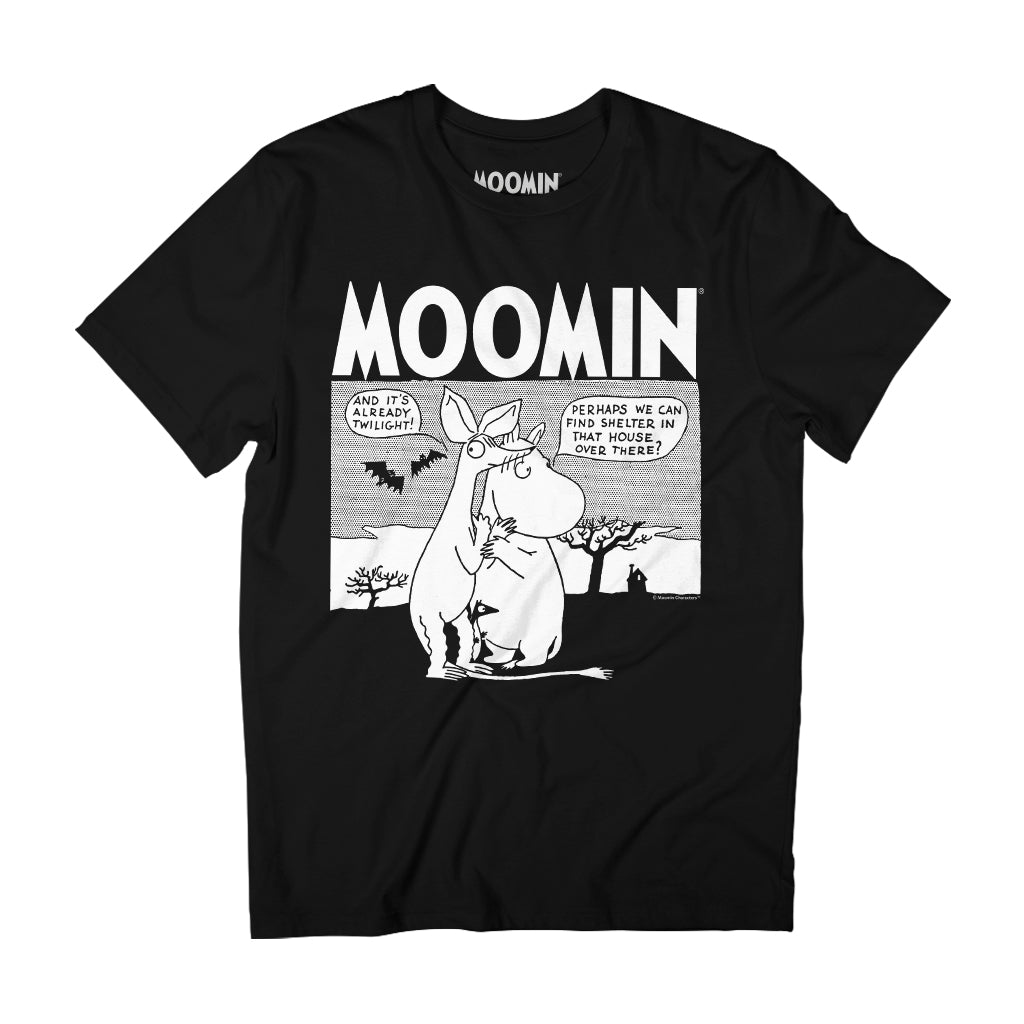 Moomin Moomintroll & Sniff Spooky Comic Strip Adult T-Shirt Adult T-Shirt | Moomin Shop US