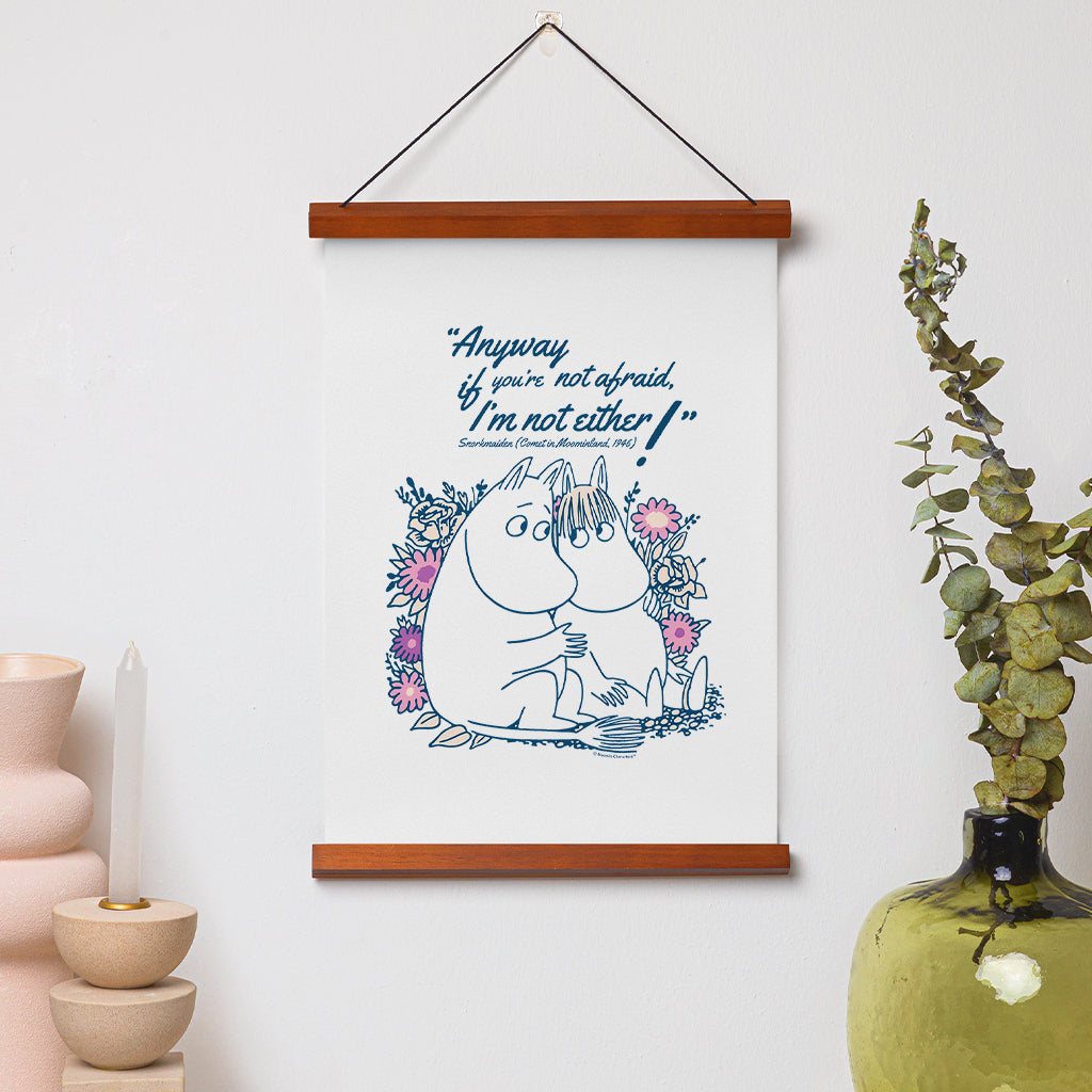 Moomin Not Afraid Comet In Moominland Snorkmaiden Quote Print