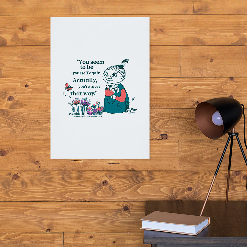 Moomin Yourself Again Mymble Quote Moominvalley Print