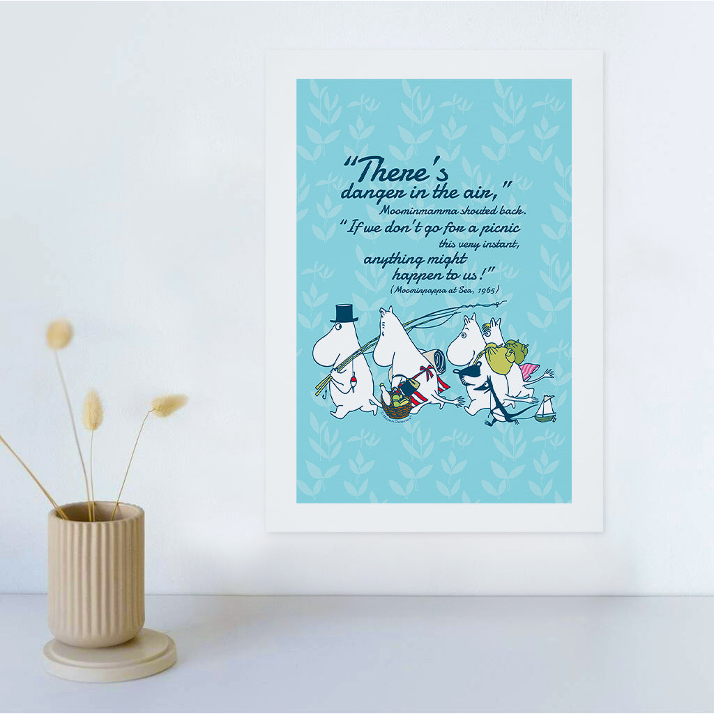 Moomin Danger In The Air Moominpappa At Sea Quote Print