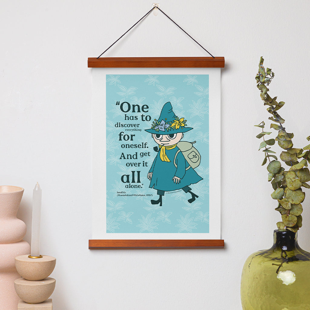 Moomin Discover Moominland Midwinter Snufkin Quote Print