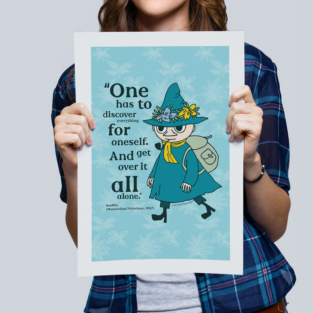 Moomin Discover Moominland Midwinter Snufkin Quote Print