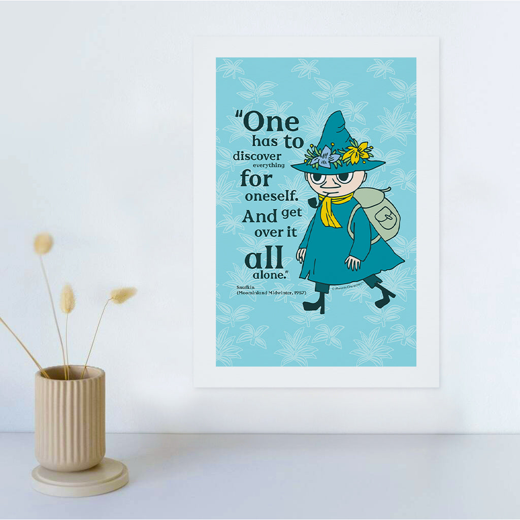 Moomin Discover Moominland Midwinter Snufkin Quote Print