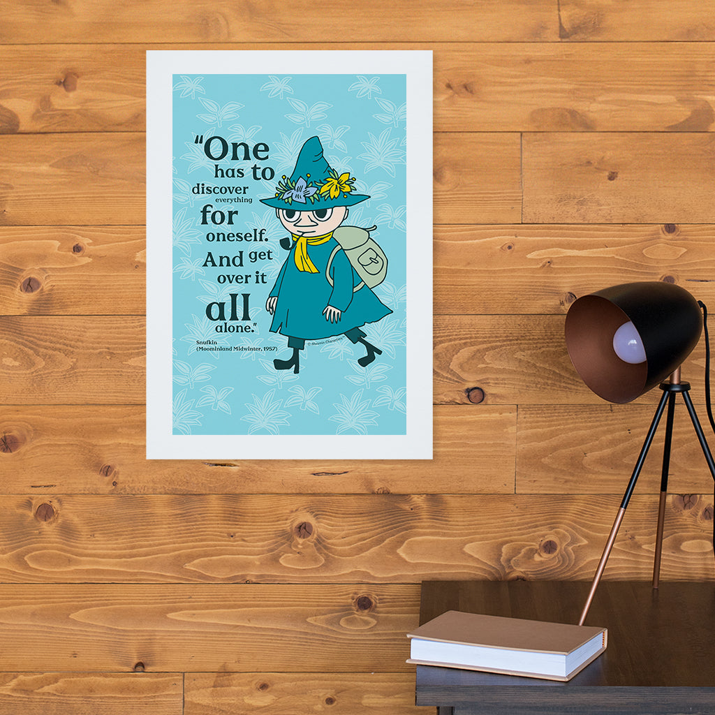 Moomin Discover Moominland Midwinter Snufkin Quote Print