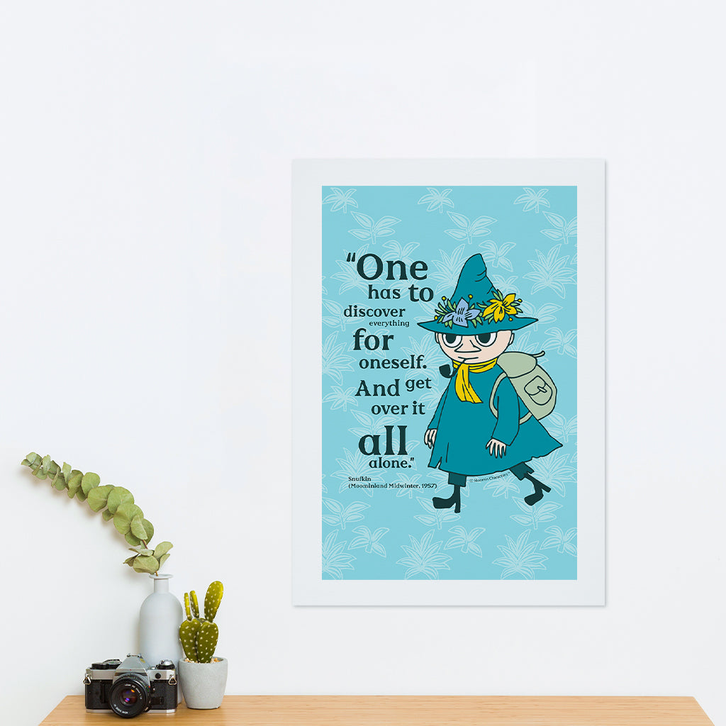 Moomin Discover Moominland Midwinter Snufkin Quote Print