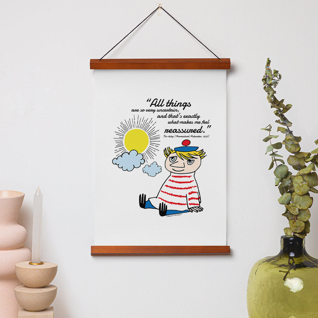 Moomin Very Uncertain Moominland Midwinter Too-Ticky Quote Print