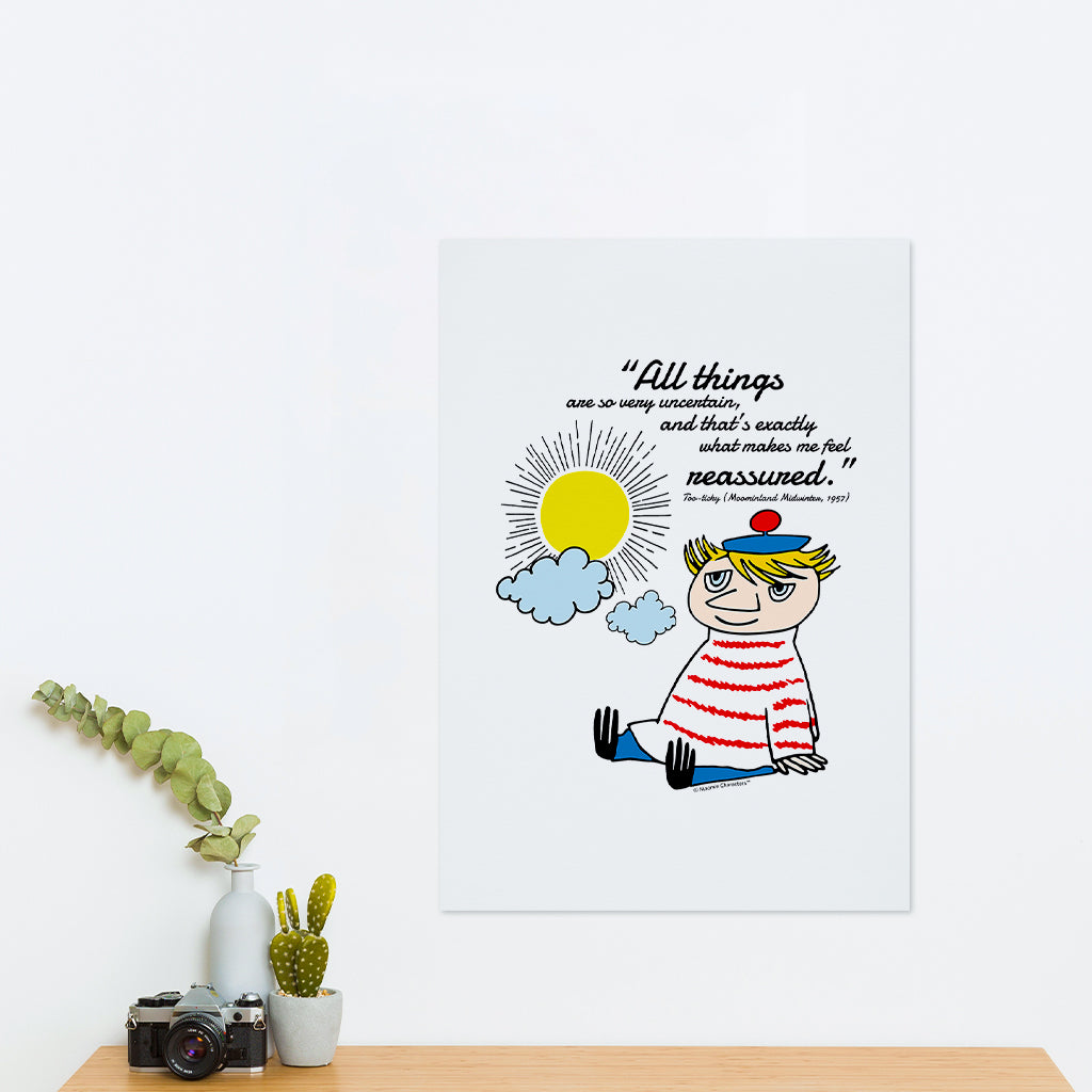 Moomin Very Uncertain Moominland Midwinter Too-Ticky Quote Print