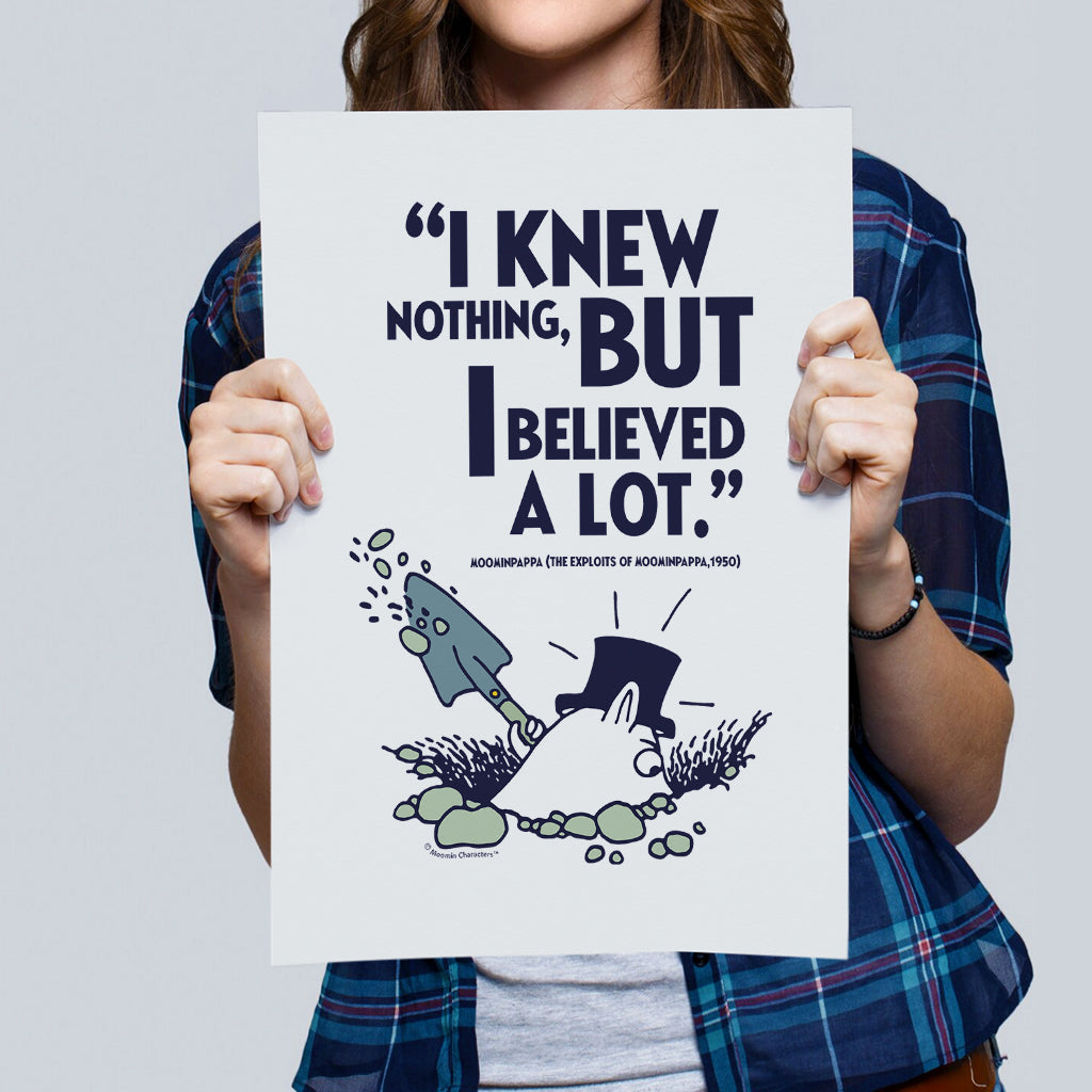 Moomin I Knew Nothing The Exploits Of Moominpappa Quote Print