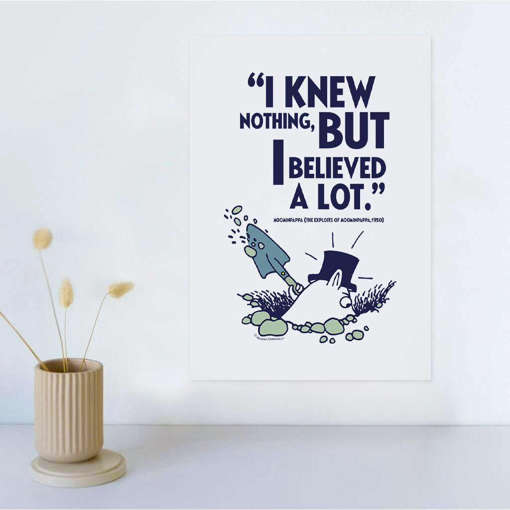 Moomin I Knew Nothing The Exploits Of Moominpappa Quote Print