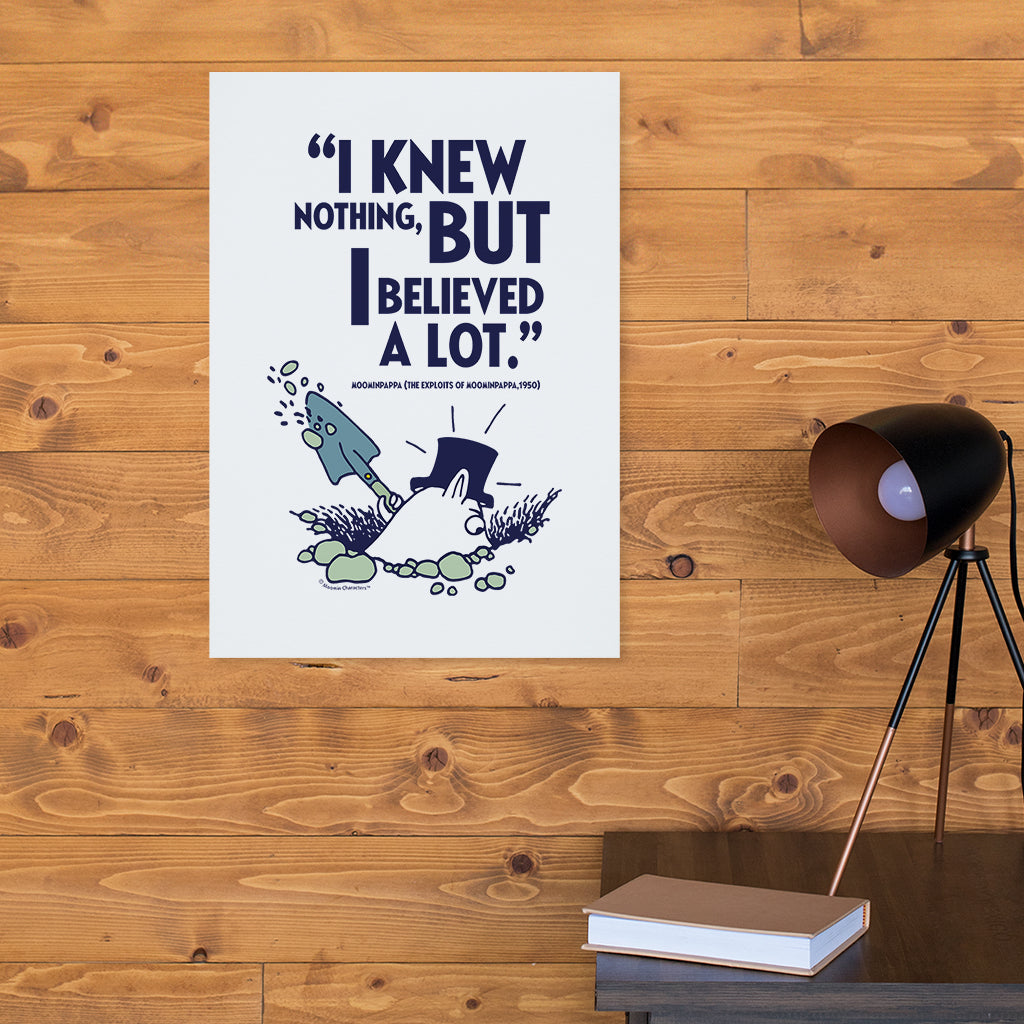 Moomin I Knew Nothing The Exploits Of Moominpappa Quote Print