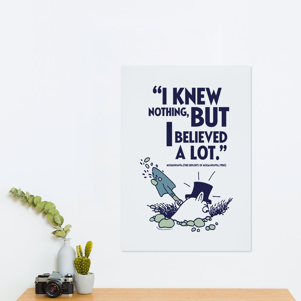 Moomin I Knew Nothing The Exploits Of Moominpappa Quote Print