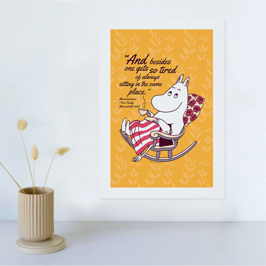 Moomin So Tired Finn Family Moomintroll Moominmamma Quote Print