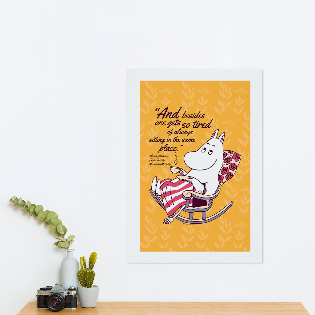 Moomin So Tired Finn Family Moomintroll Moominmamma Quote Print