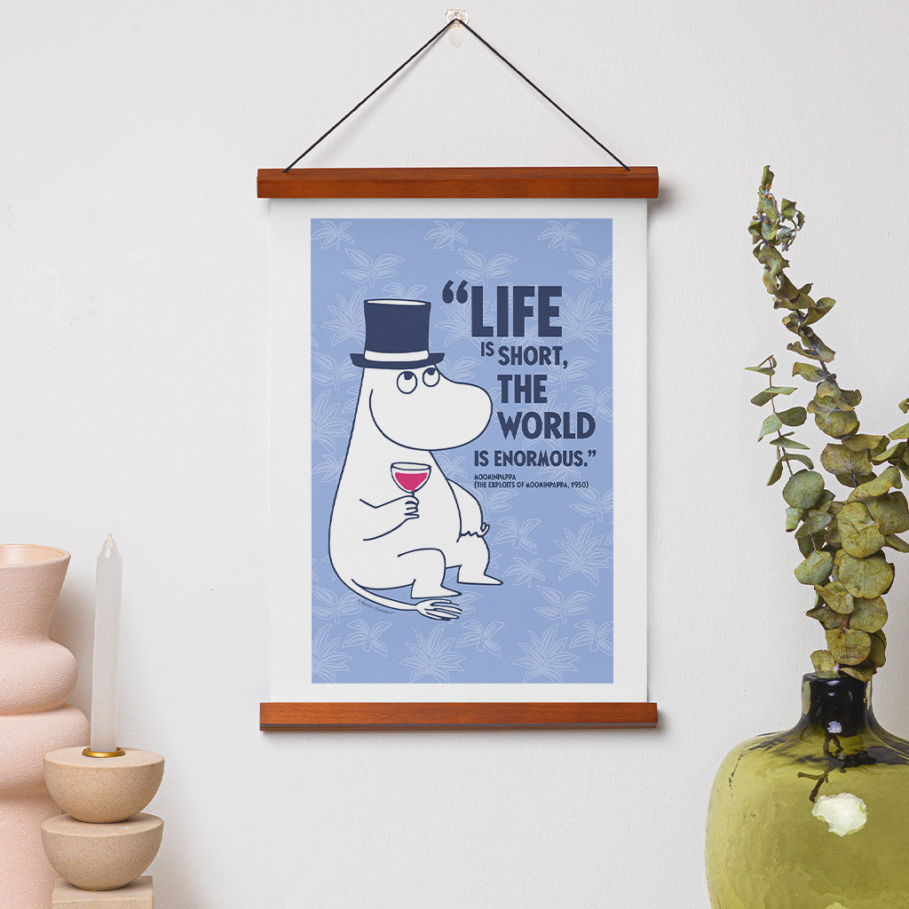 Moomin Life Is Short The Exploits Of Moominpappa Quote Print