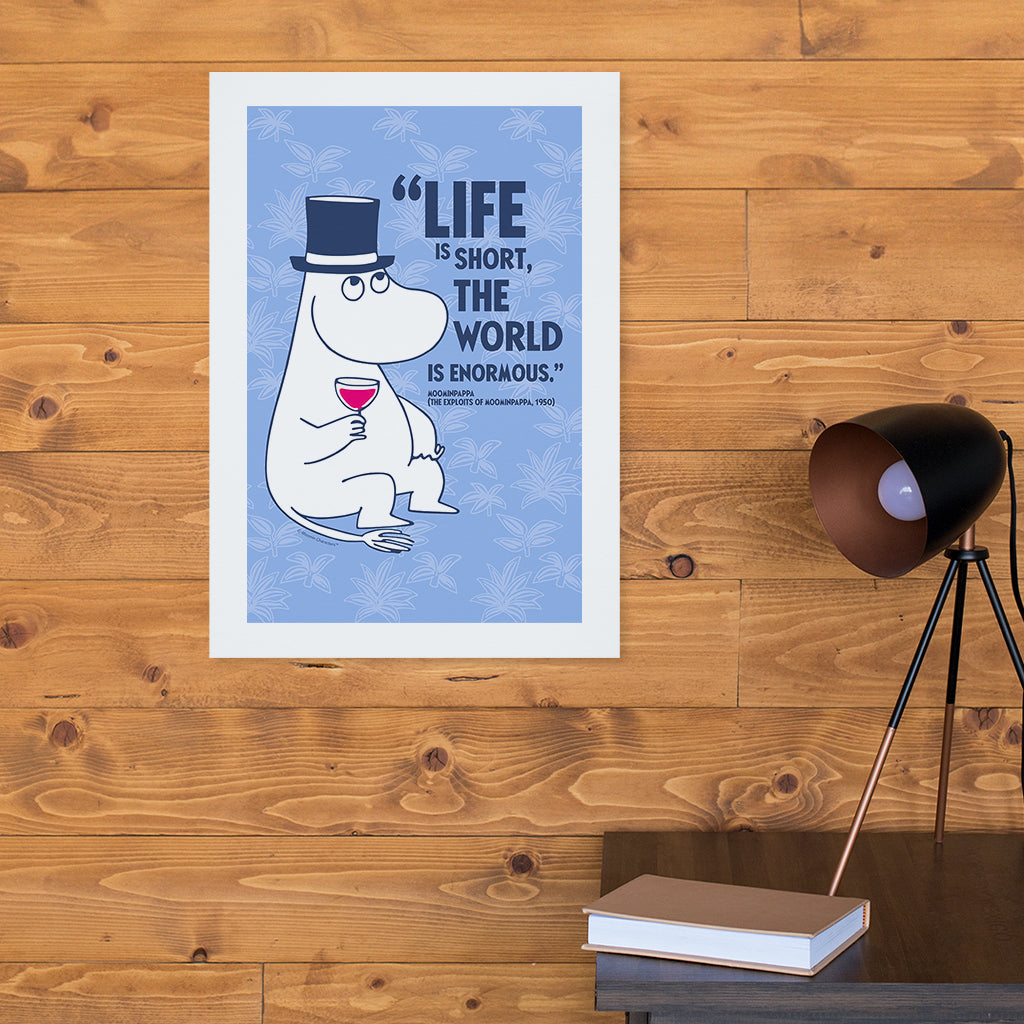 Moomin Life Is Short The Exploits Of Moominpappa Quote Print