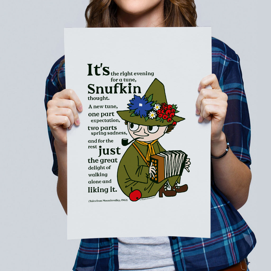 Moomin A New Tune Tales From Moominvalley Snufkin Quote Print