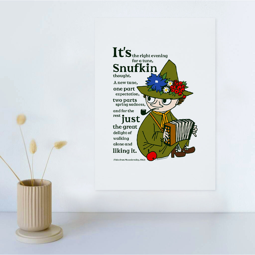 Moomin A New Tune Tales From Moominvalley Snufkin Quote Print