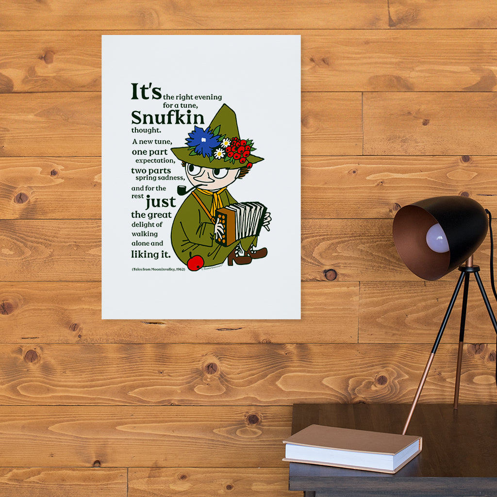 Moomin A New Tune Tales From Moominvalley Snufkin Quote Print