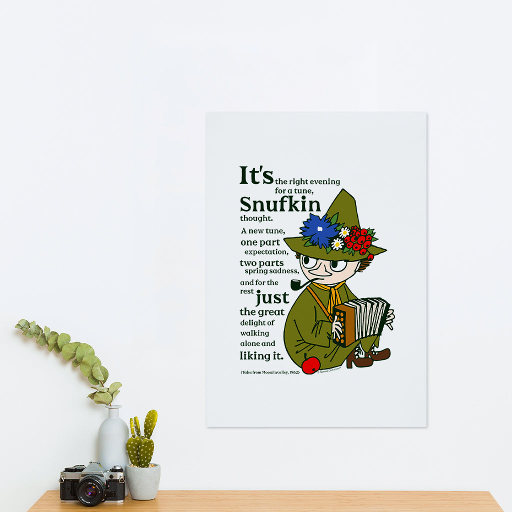 Moomin A New Tune Tales From Moominvalley Snufkin Quote Print