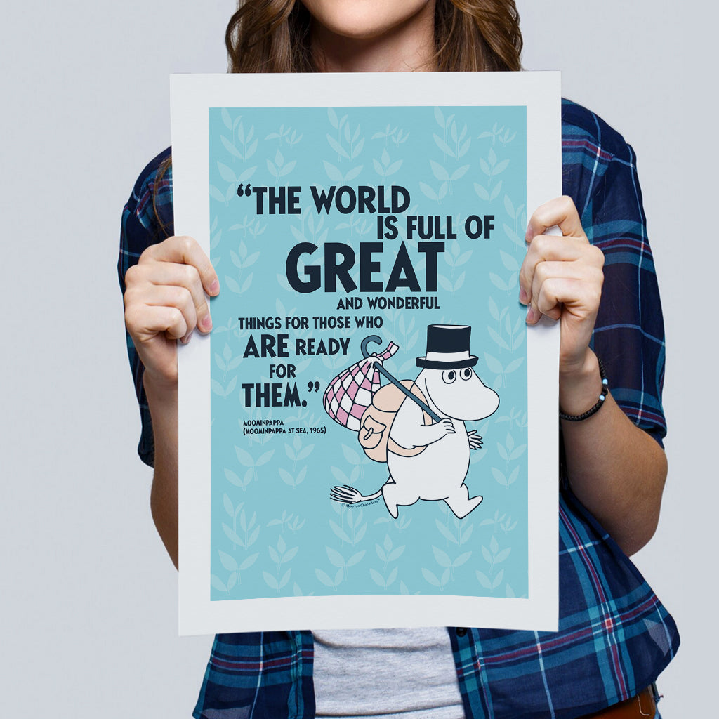 Moomin For Those Who Are Ready Moominpappa At Sea Quote Print