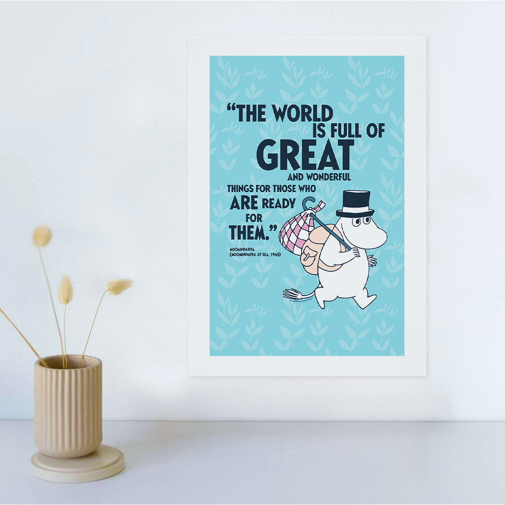 Moomin For Those Who Are Ready Moominpappa At Sea Quote Print