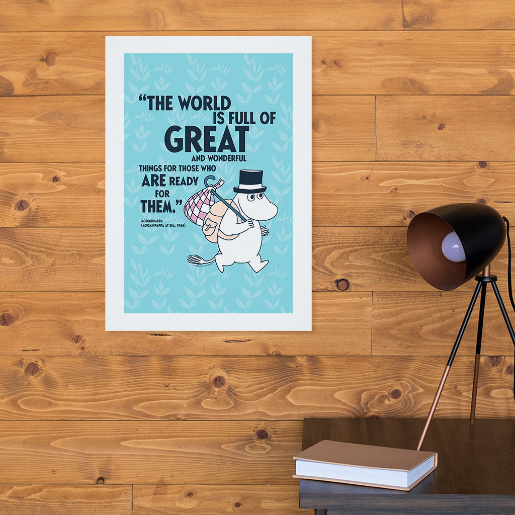 Moomin For Those Who Are Ready Moominpappa At Sea Quote Print