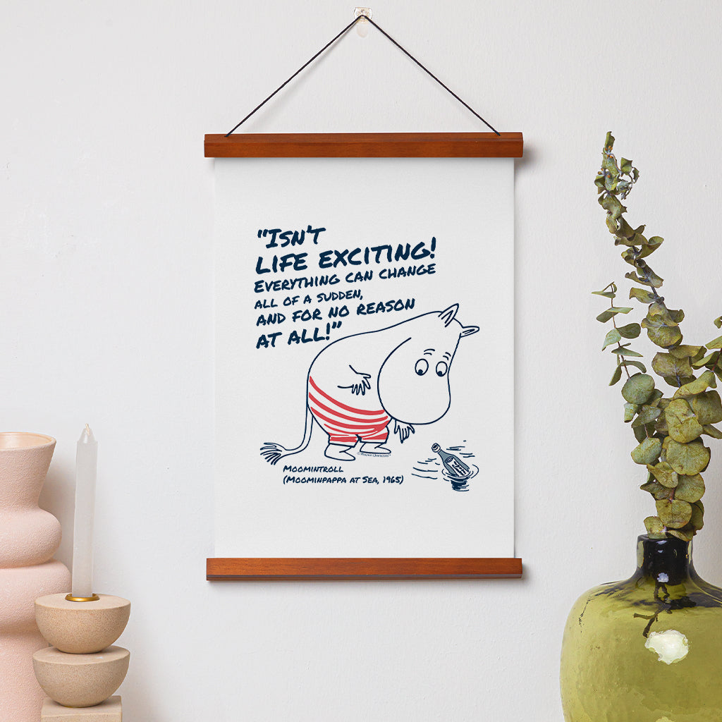 Moomin Life Exciting Moominpappa At Sea Moomintroll Quote Print