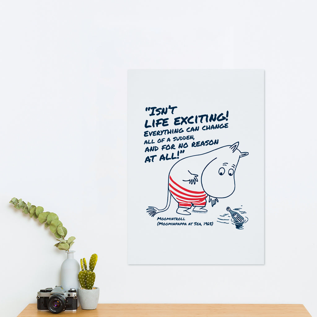 Moomin Life Exciting Moominpappa At Sea Moomintroll Quote Print