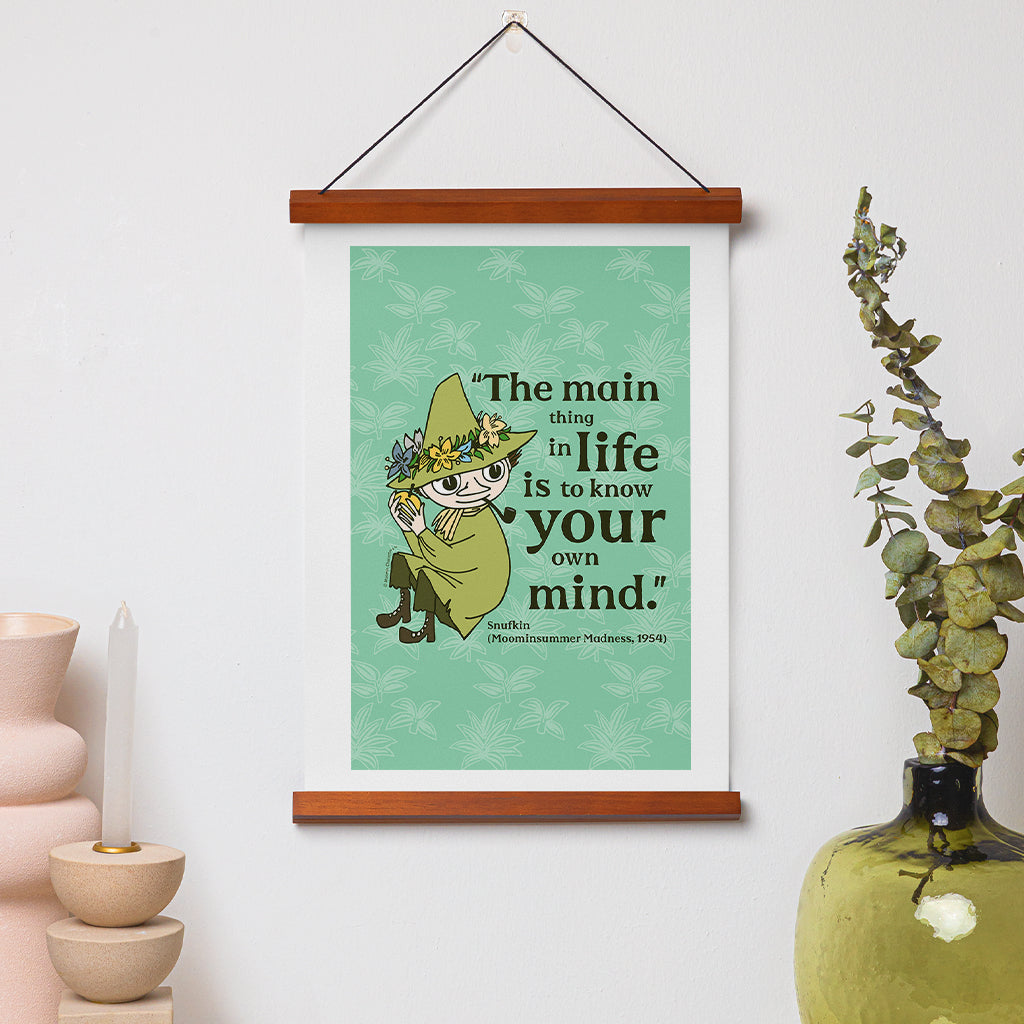 Moomin Know Your Own Mind Moominsummer Madness Snufkin Quote Print