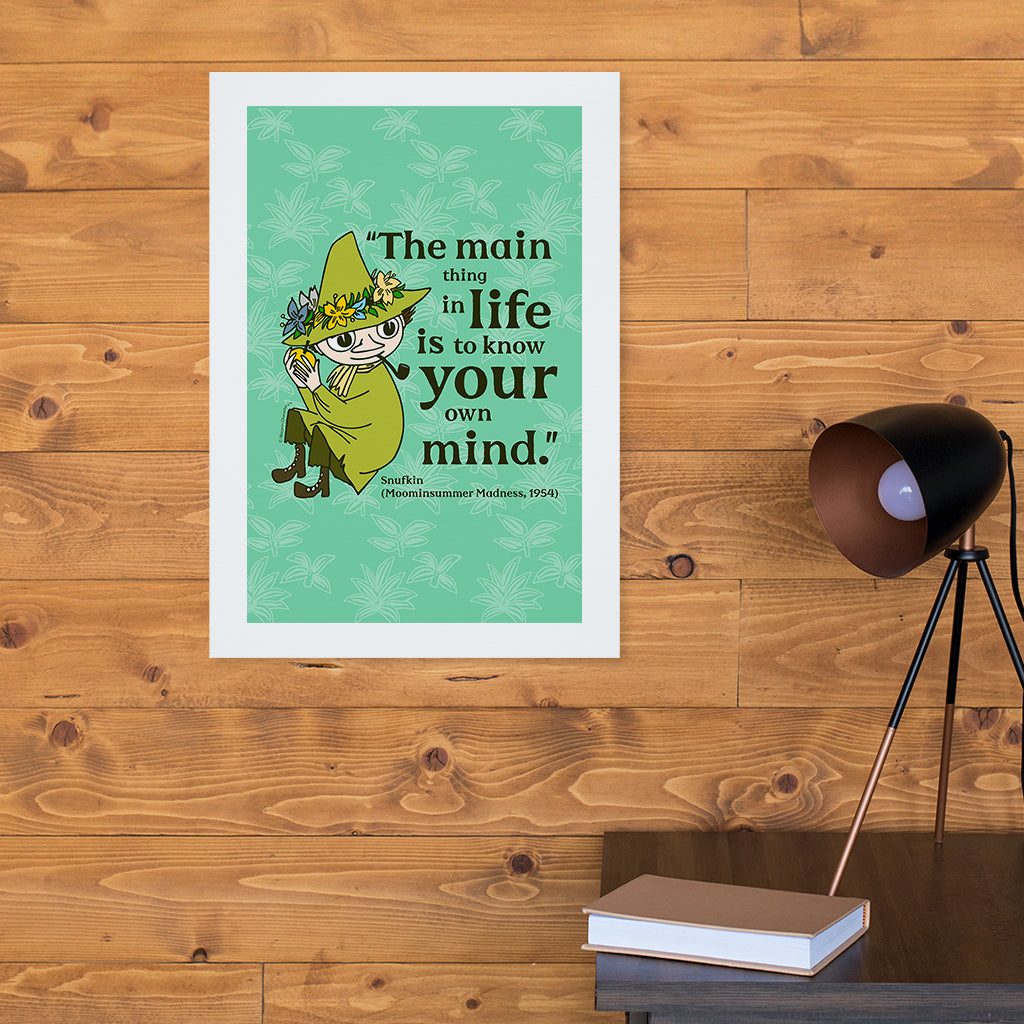 Moomin Know Your Own Mind Moominsummer Madness Snufkin Quote Print