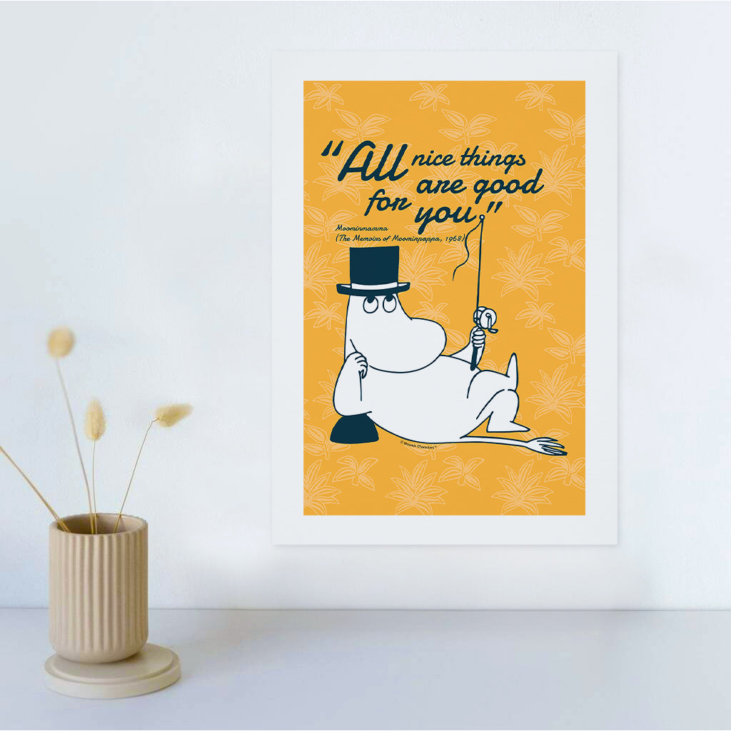 Moomin Nice Things Memoirs Of Moominpappa Mominmamma Quote Print