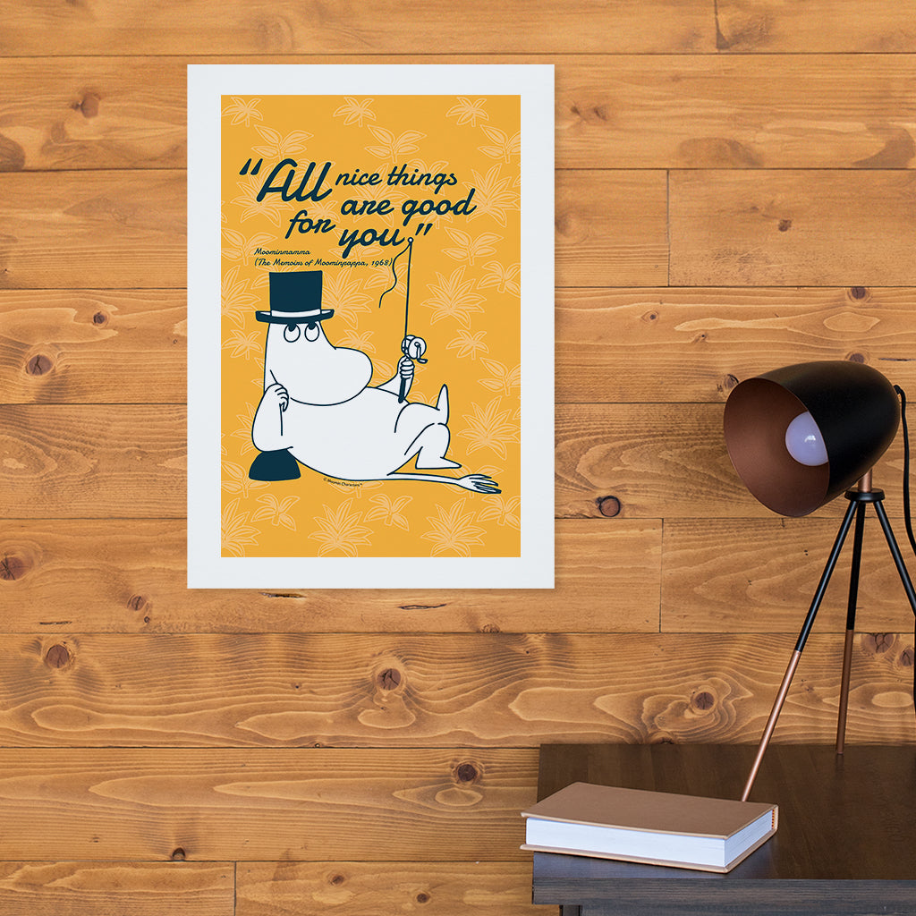 Moomin Nice Things Memoirs Of Moominpappa Mominmamma Quote Print