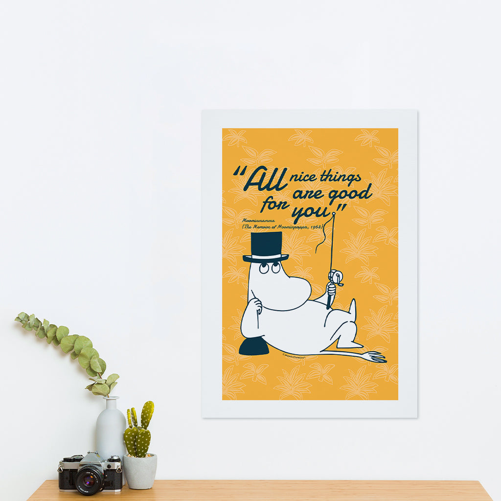 Moomin Nice Things Memoirs Of Moominpappa Mominmamma Quote Print