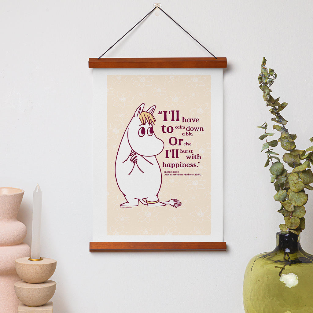 Moomin Happiness Moominsummer Madness Snorkmaide Quote Print