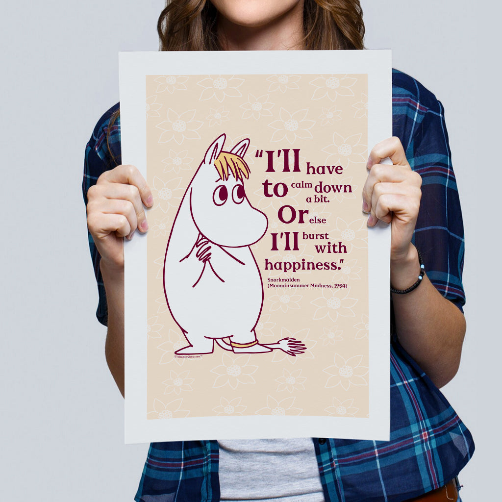 Moomin Happiness Moominsummer Madness Snorkmaide Quote Print