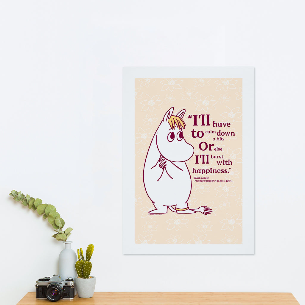 Moomin Happiness Moominsummer Madness Snorkmaide Quote Print