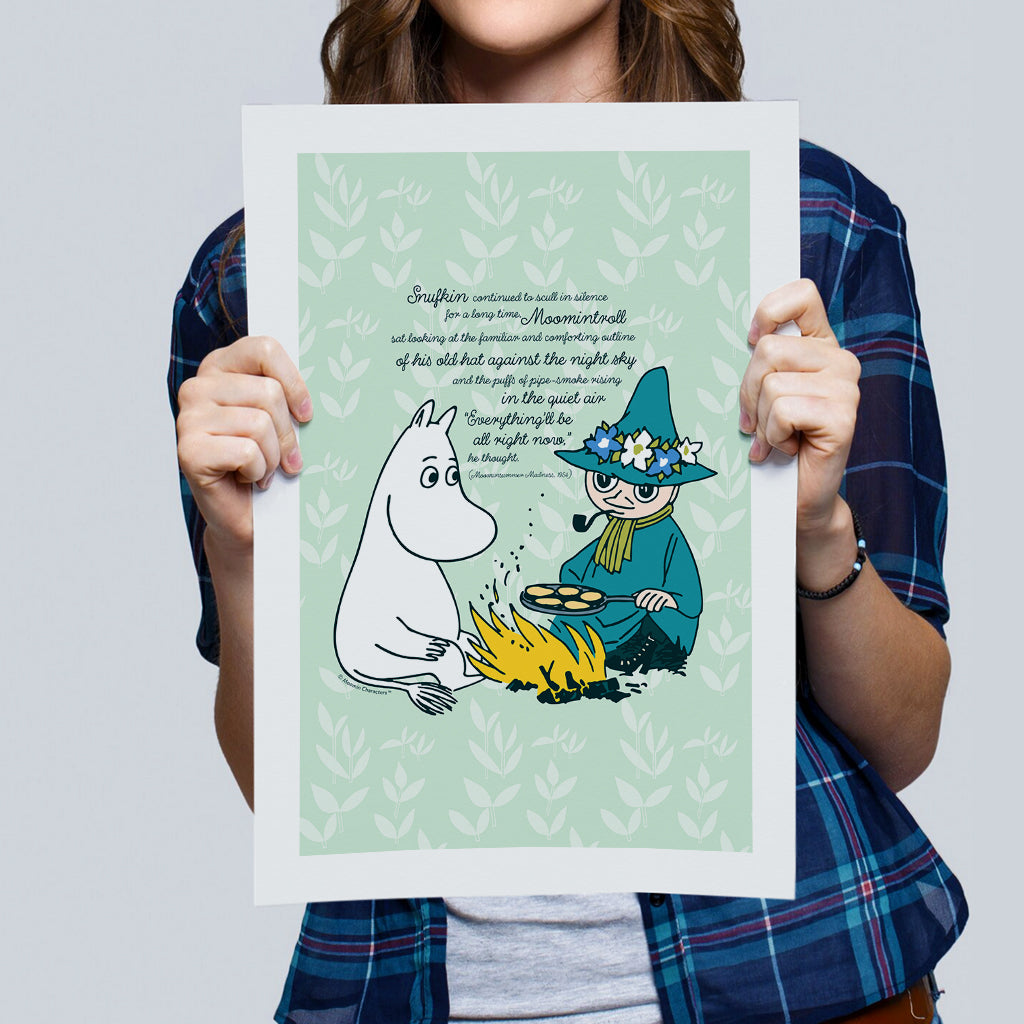 Moomin Everything&#39;ll Be Alright Moominsummer Madness Quote Print