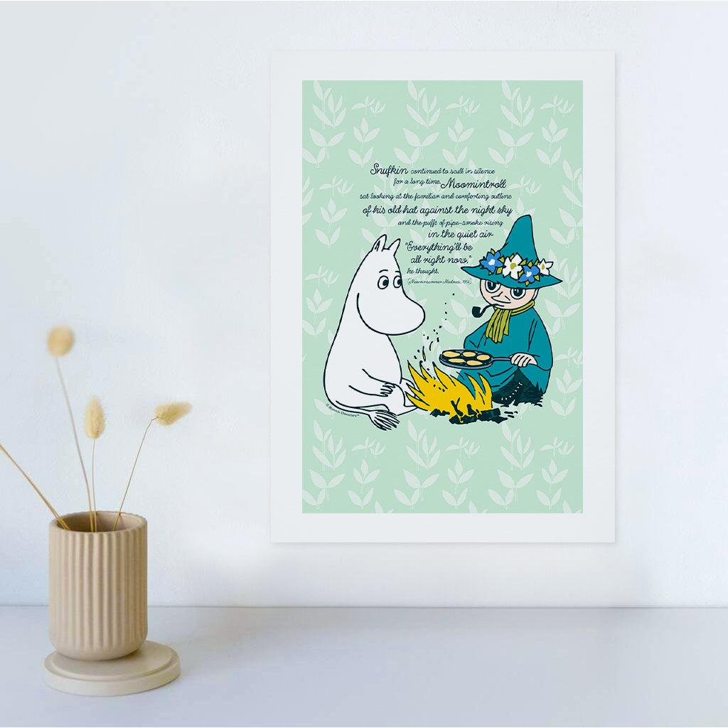 Moomin Everything&#39;ll Be Alright Moominsummer Madness Quote Print