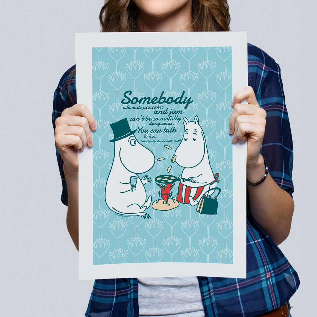 Moomin Pancakes And Jam Finn Family Moomintroll Quote Print