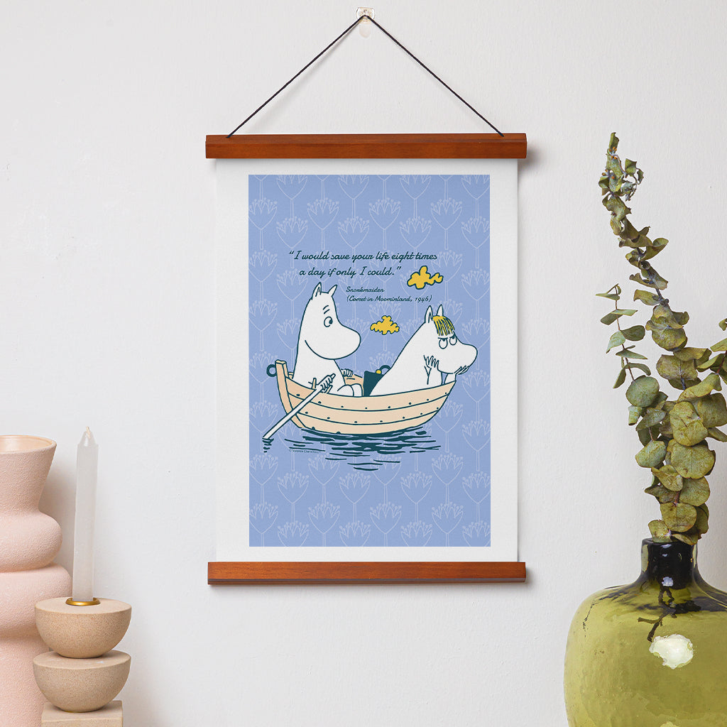 Moomin Save Your Life Comet In Moominland Snorkmaiden Quote Print