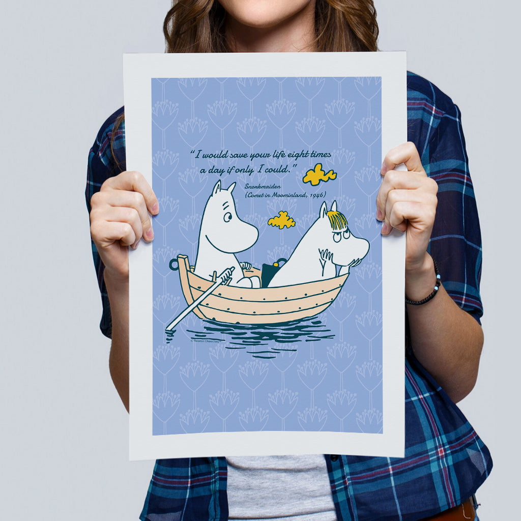 Moomin Save Your Life Comet In Moominland Snorkmaiden Quote Print