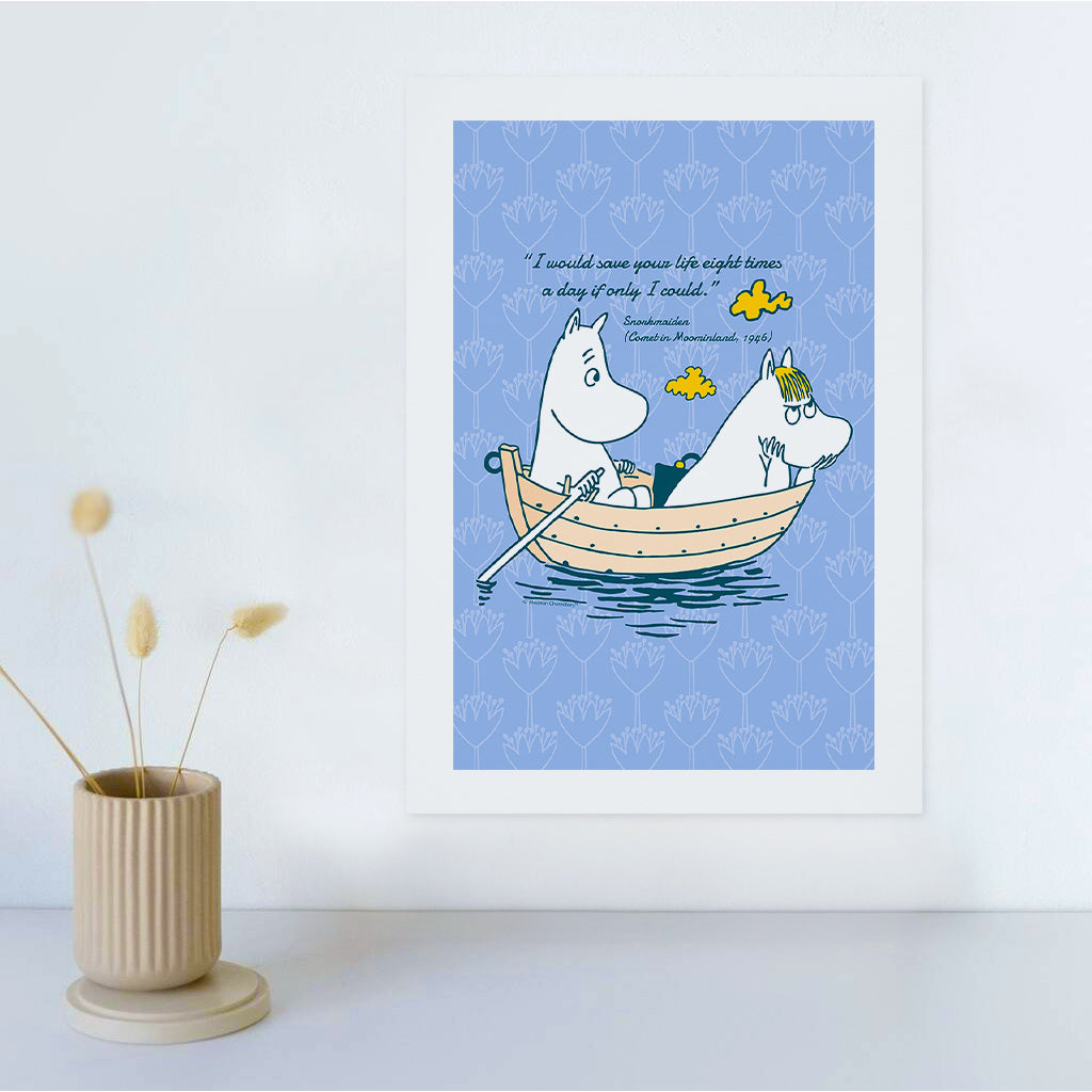 Moomin Save Your Life Comet In Moominland Snorkmaiden Quote Print