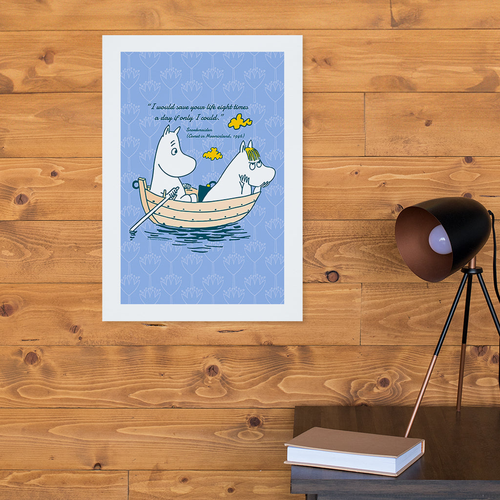 Moomin Save Your Life Comet In Moominland Snorkmaiden Quote Print