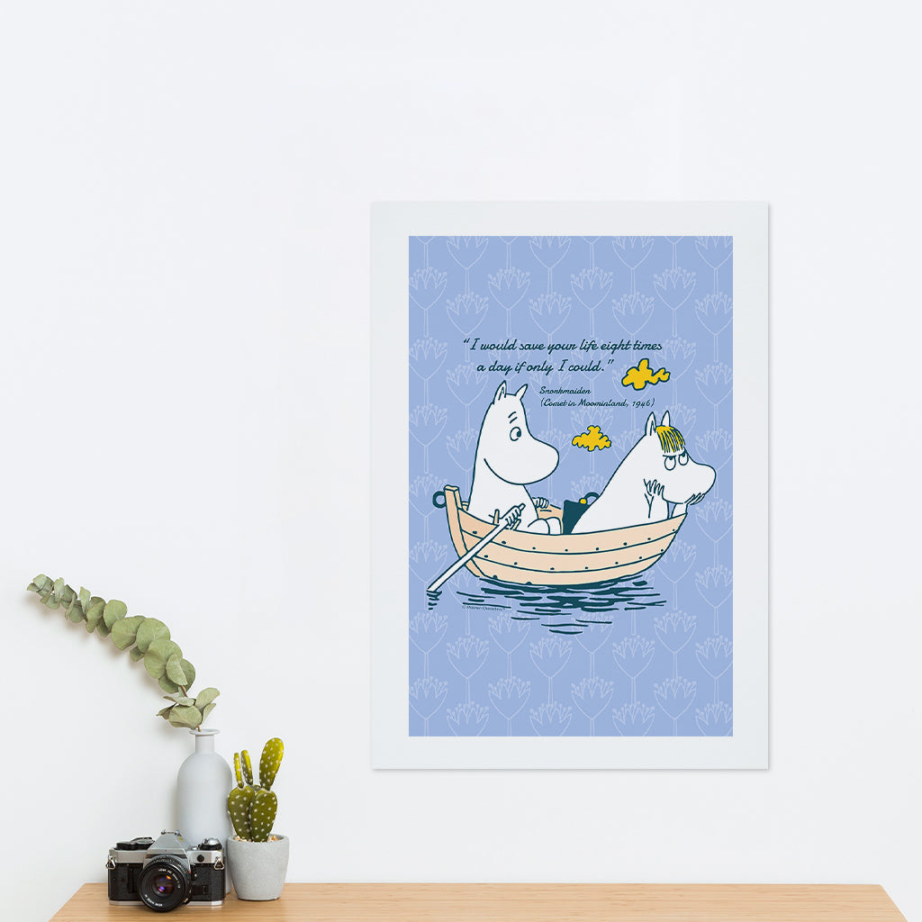 Moomin Save Your Life Comet In Moominland Snorkmaiden Quote Print