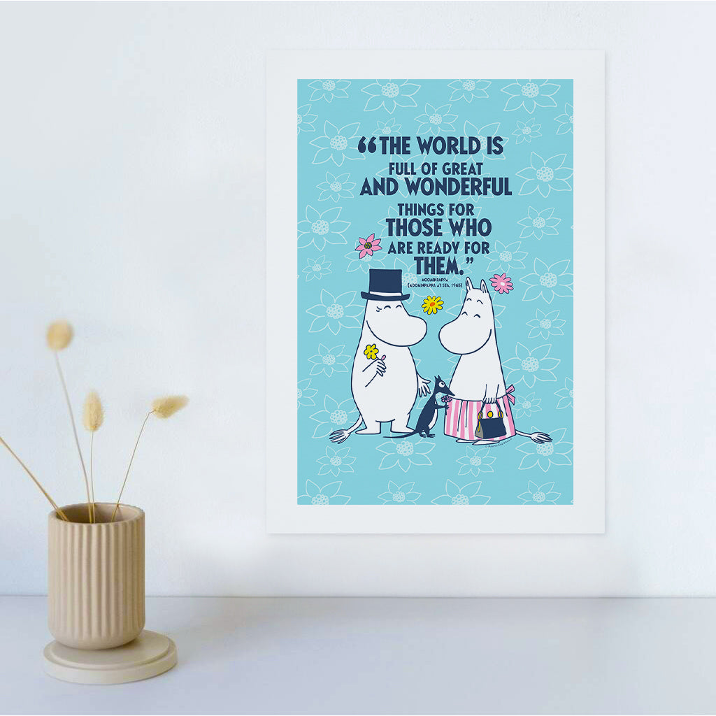 Moomin Great And Wonderful Things At Sea Moominpappa Quote Print