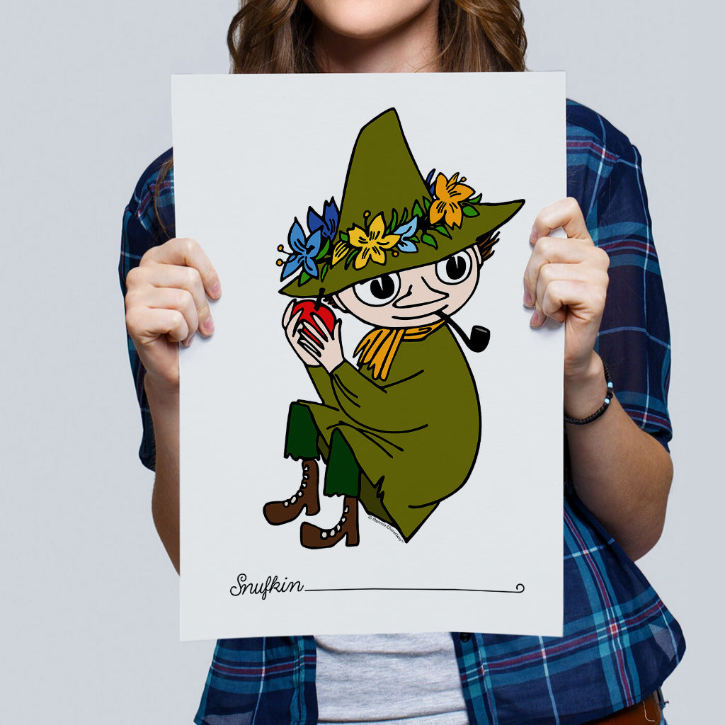 Moomin Snufkin Holding Fruit Print