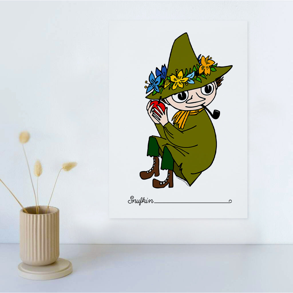 Moomin Snufkin Holding Fruit Print