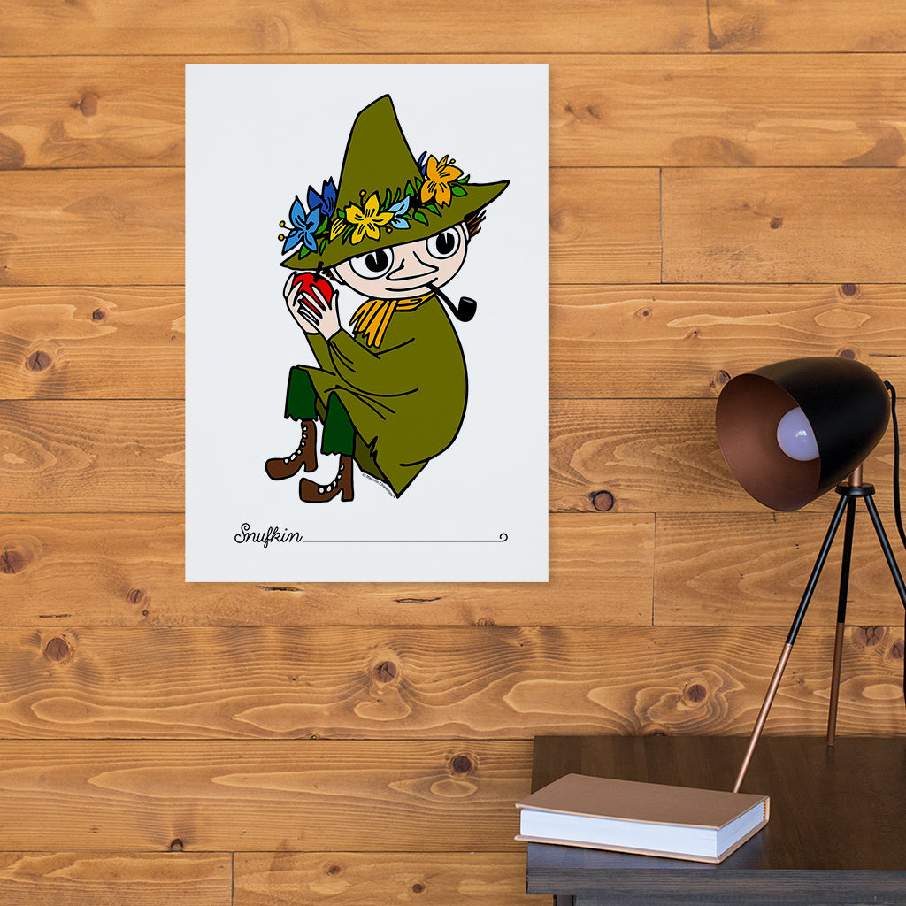 Moomin Snufkin Holding Fruit Print